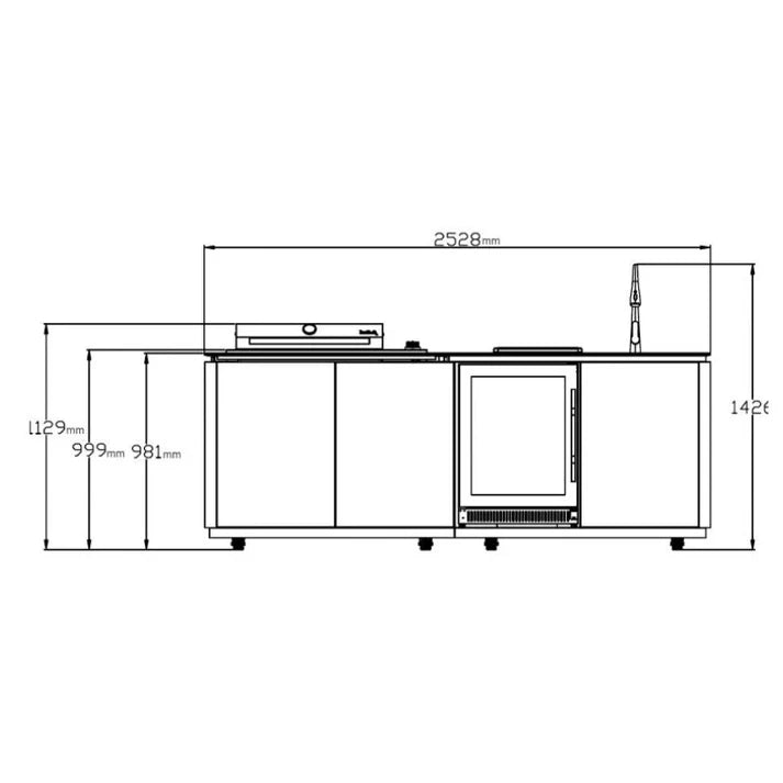 Buschbeck Derby Outdoor Kitchen Island - Outdoor Kitchens - Ice Cold Spice | White