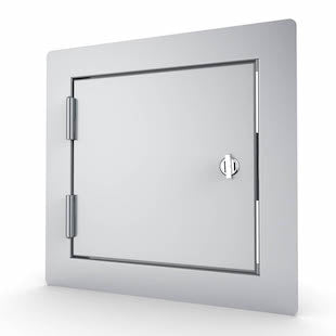 Sunstone Outdoor Kitchens Utility Access Door 12"x12" - outdoor grill - Ice Cold Spice | Light Brushed Stainless Steel