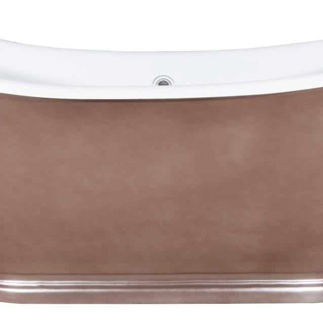 Hurlingham Caravel Bateau Cast Iron Bath - baths - Ice Cold Spice | Stencil L1675 x W720 x H725