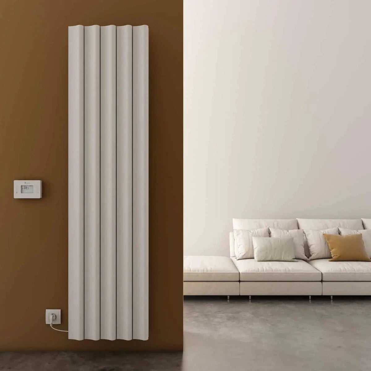 Carisa Boreas S Electric Aluminium Radiator - radiator - Ice Cold Spice | 1800H x 276W Textured Black