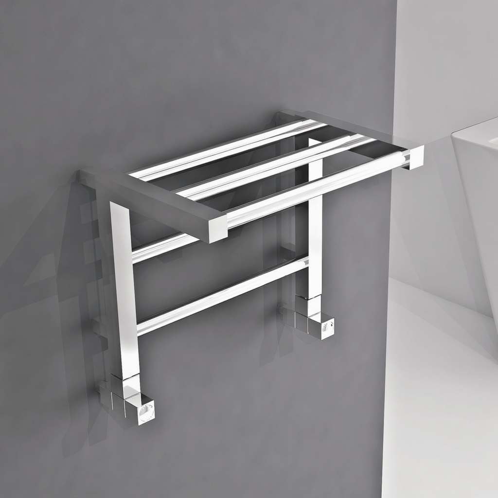 Carisa Etage Heated Designer Bathroom Towel Shelf in Steel 350H x 500W | 1 colour, 1 size