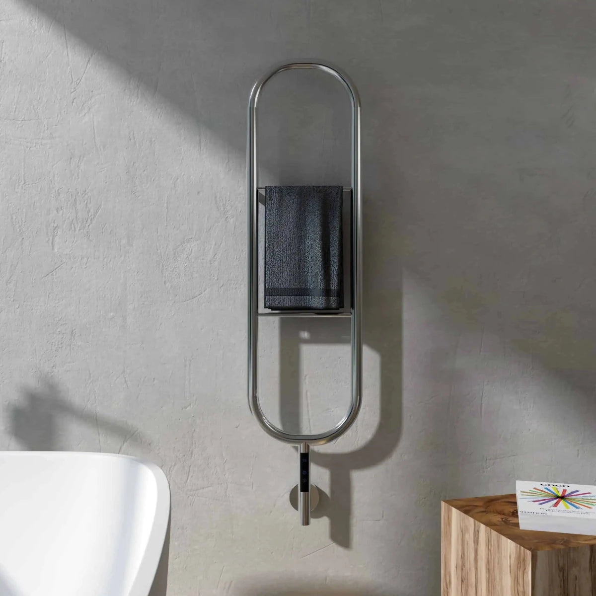 Carisa Felix Stainless Steel Dry Electric Towel Radiator - Ice Cold Spice | 1200H x 300W Mirror Polished