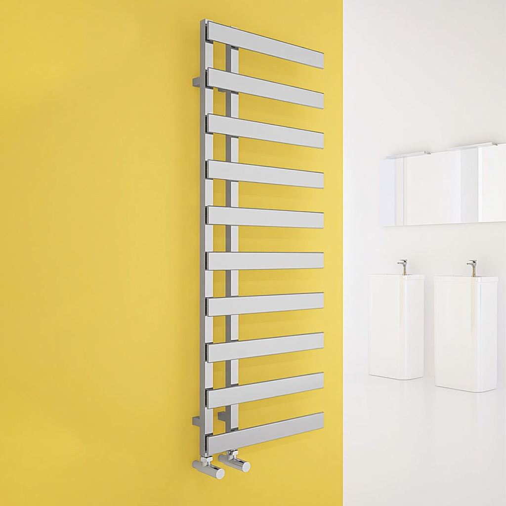 Carisa Floris Designer Bathroom Towel Radiator in Steel Polished Chrome | 1 colour, 3 sizes