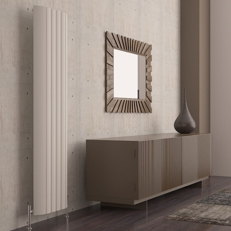 Carisa Gaia Vertical Minimalist Modern Aluminium Radiator | 2 colours, 3 sizes