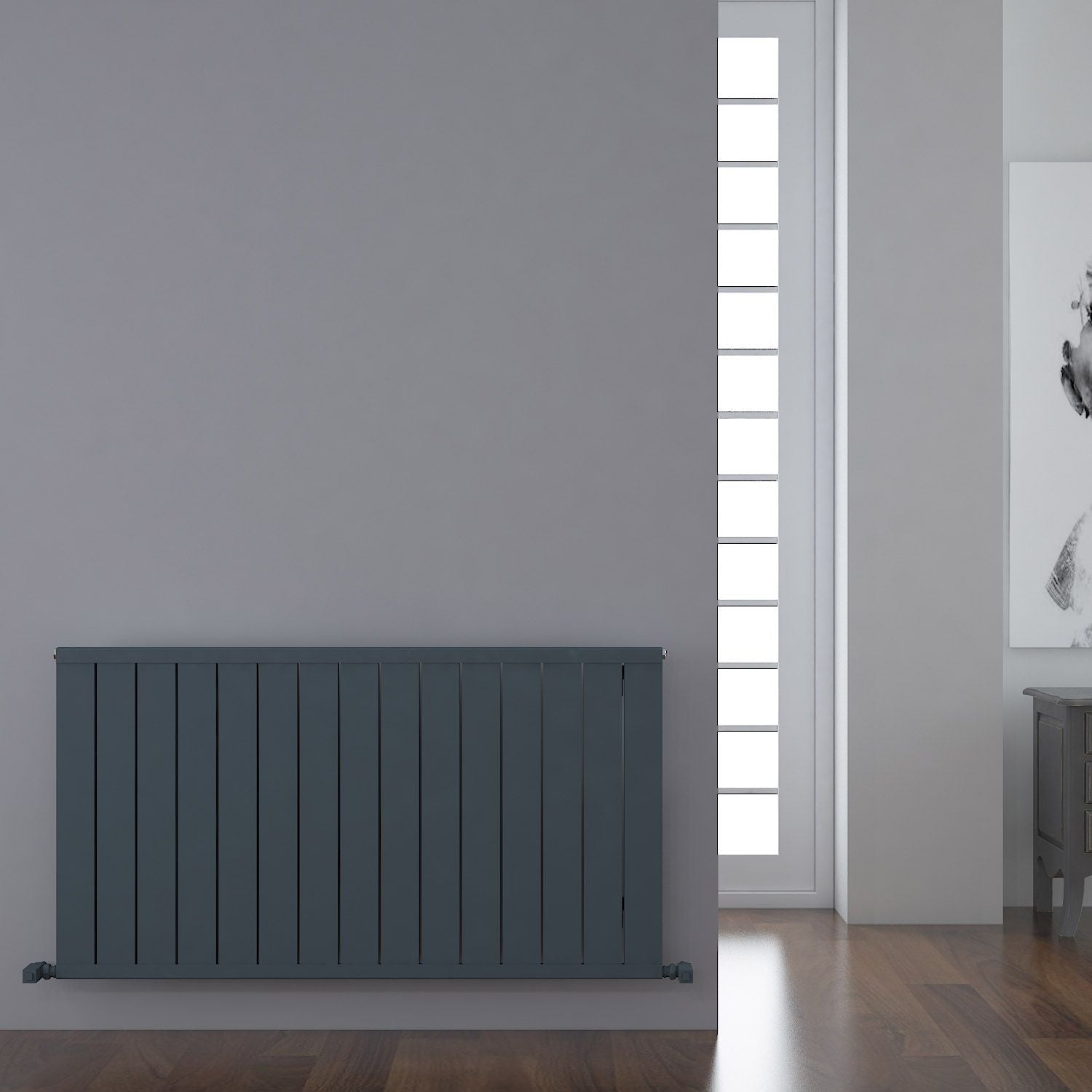 Carisa Mack Modest Horizontal Aluminium Designer Radiator | 2 colours, 3 sizes