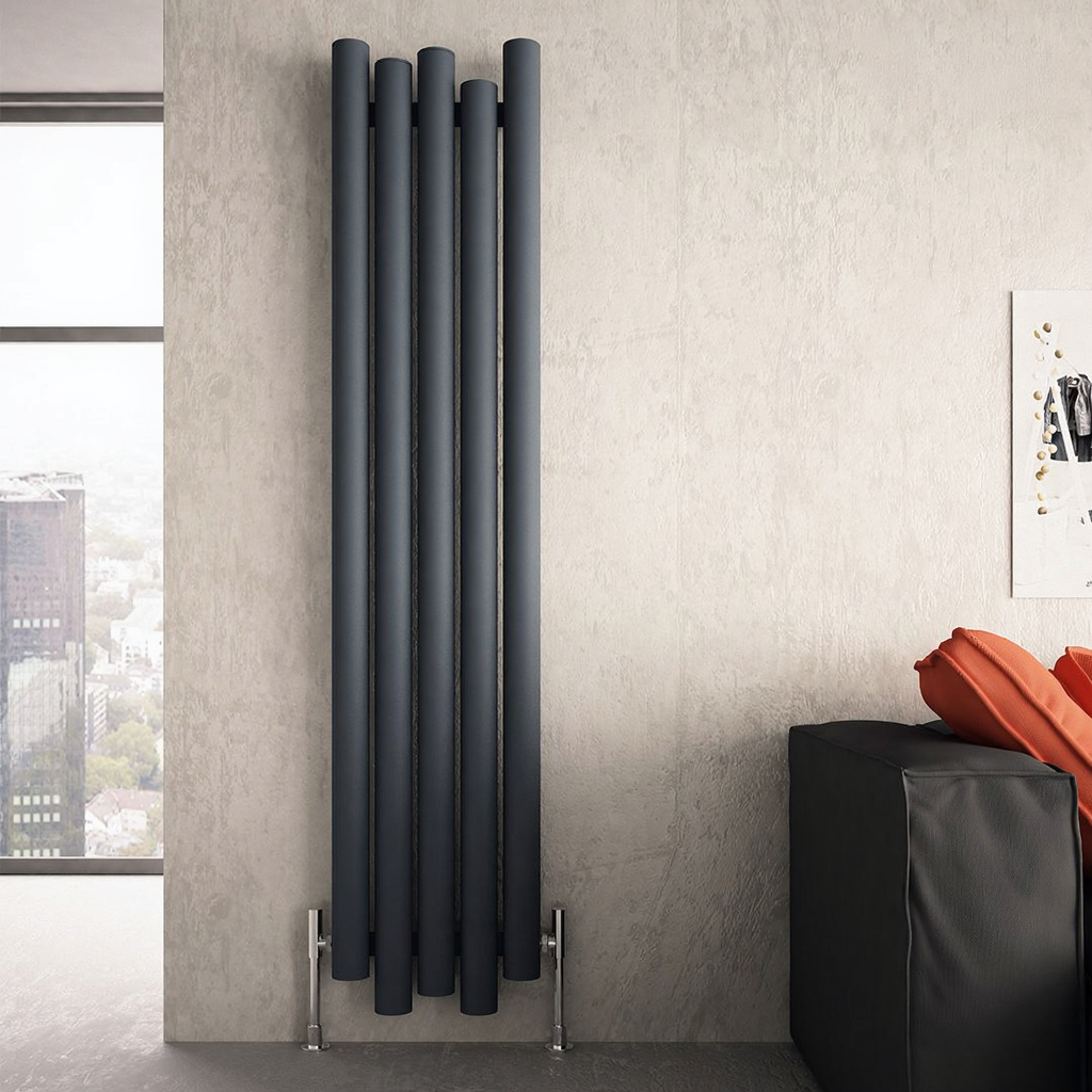 Carisa Motion Asymmetric Contemporary Tall Radiator | 2 colours, 2 sizes