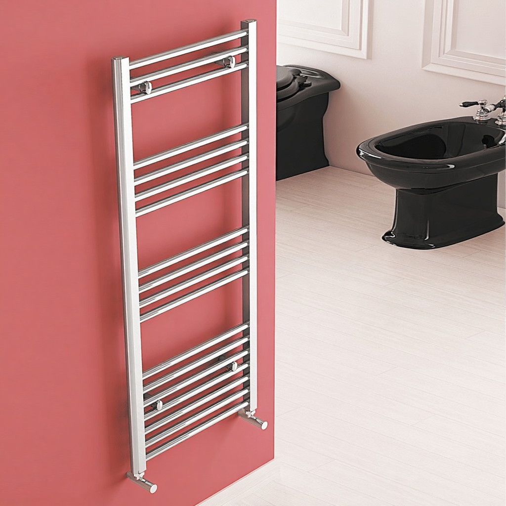 Carisa Nile Polished Chrome Bathroom Radiator | 1 colour, 9 sizes