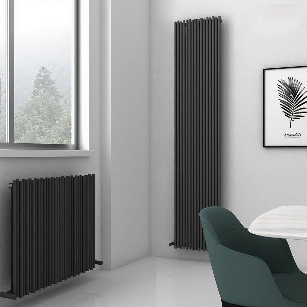 Carisa Pipette Vertical Designer Aluminium Radiator | 2 colours, 3 sizes