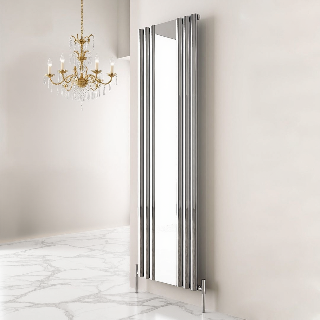 Carisa Tallis Mirror Designer Aluminium Radiator 1800H x 550W | 3 colours, 1 size