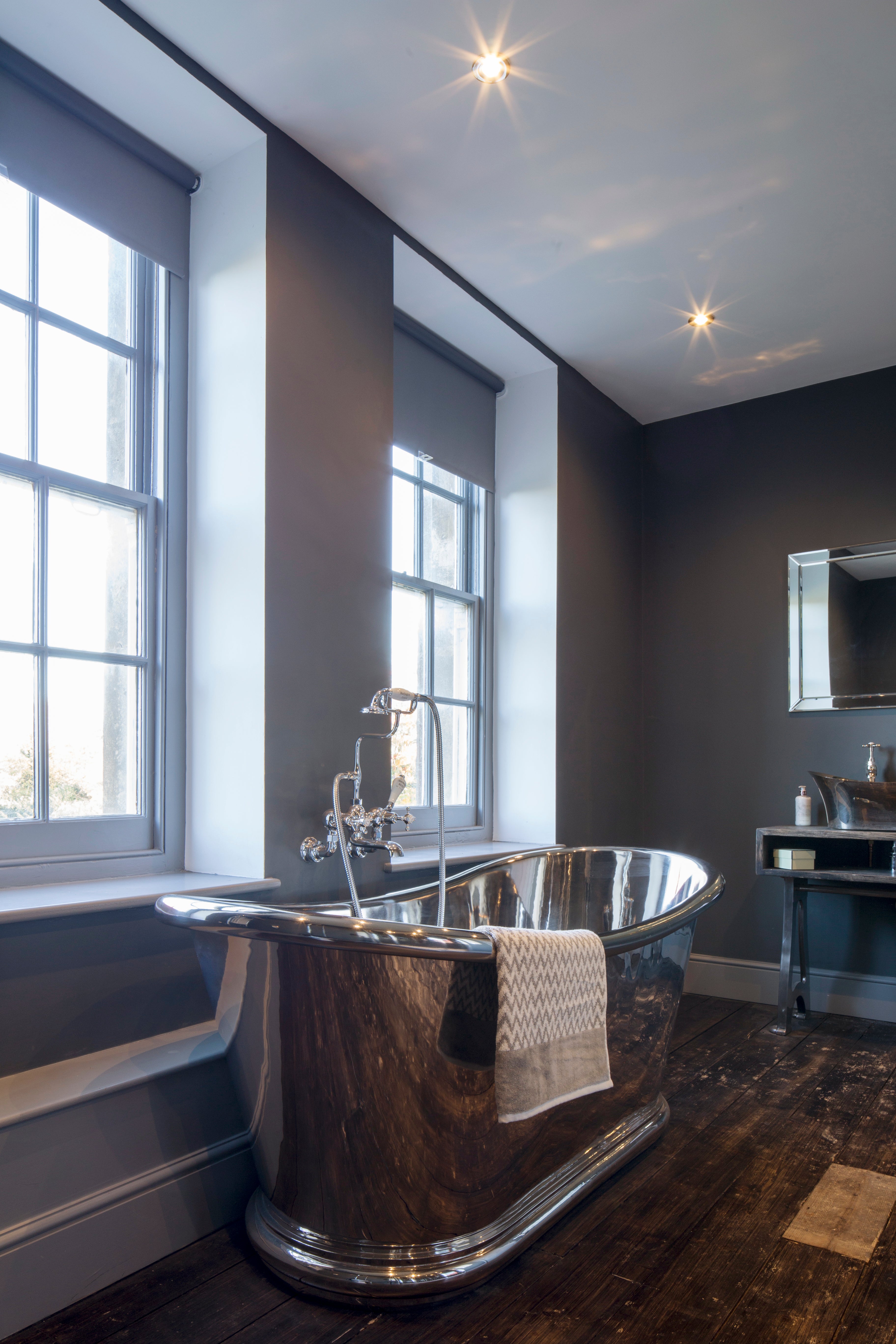 Hurlingham Copper Bulle Nickel Freestanding Rolltop Bath