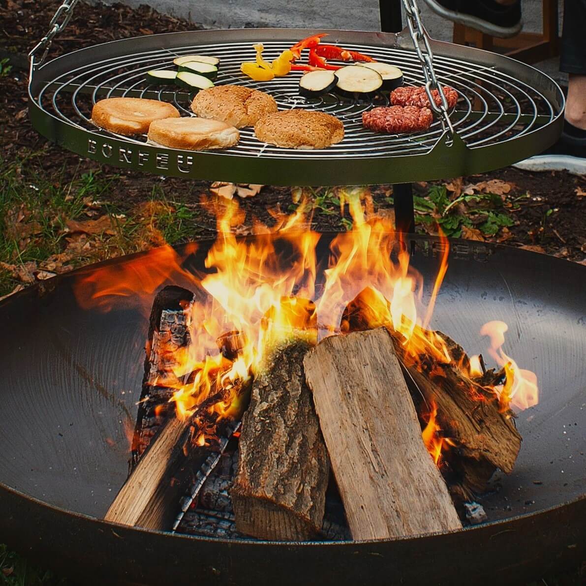 BonFeu BonBowl Corten Steel Fire Bowl - Patio Heater - Ice Cold Spice | Ø60 Rusty Brown