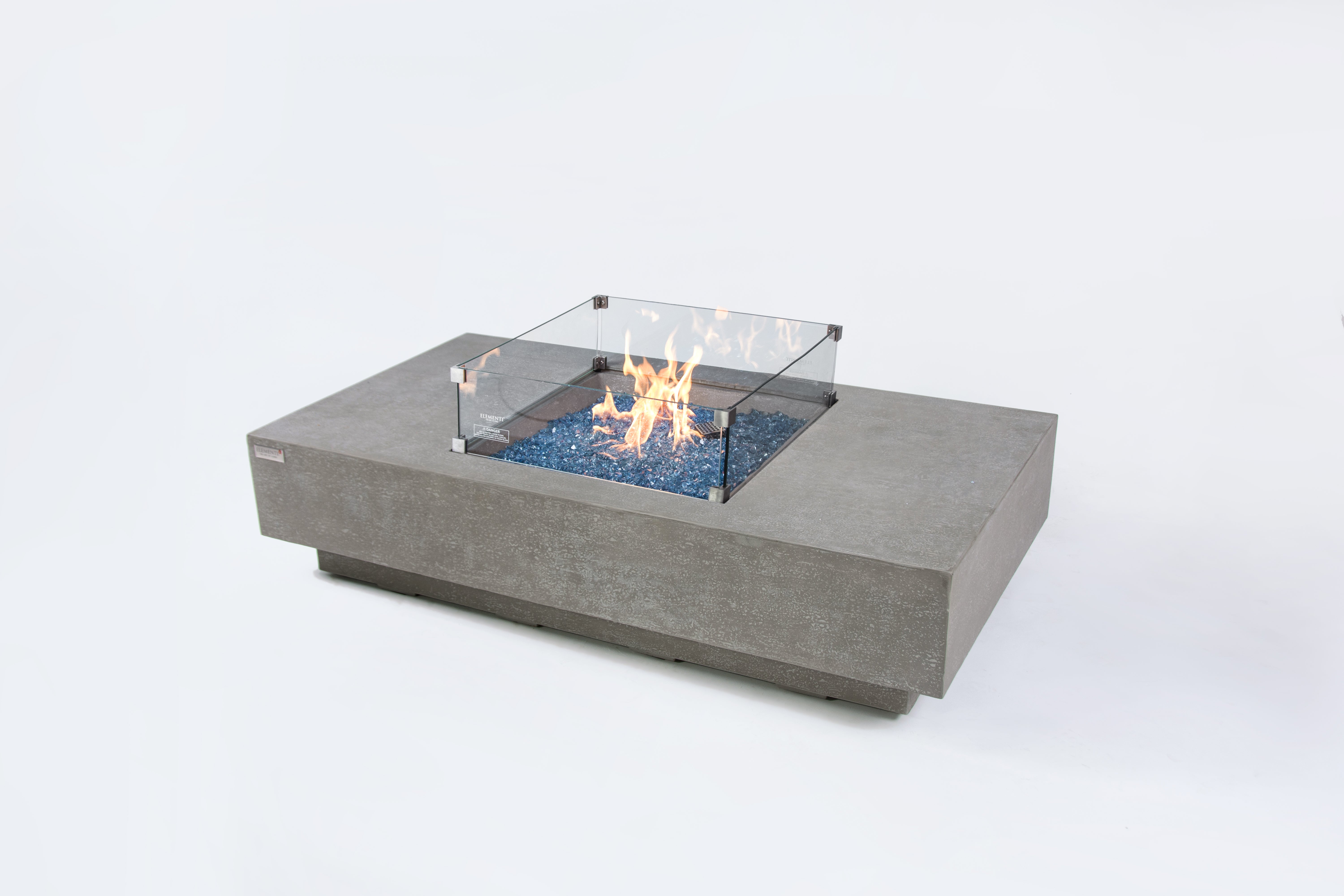 Elementi Monte Carlo Light Grey Concrete Outdoor Fire Table