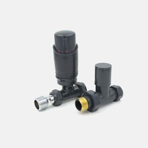 Eucotherm Deluxe TRV Valves Straight Anthracite