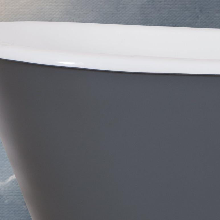 Hurlingham Drayton Cast Iron Bath - baths - Ice Cold Spice | Farrow & Ball Downpipe L1700 x W675 x H705