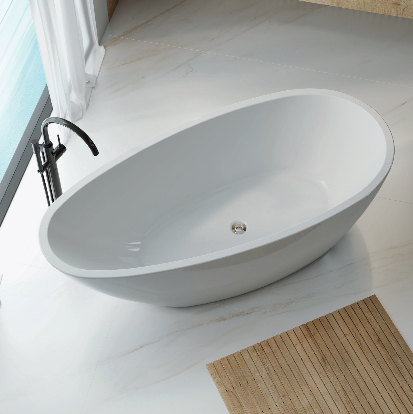 Vincent Alexander Elan Teardrop Freestanding Bathtub
