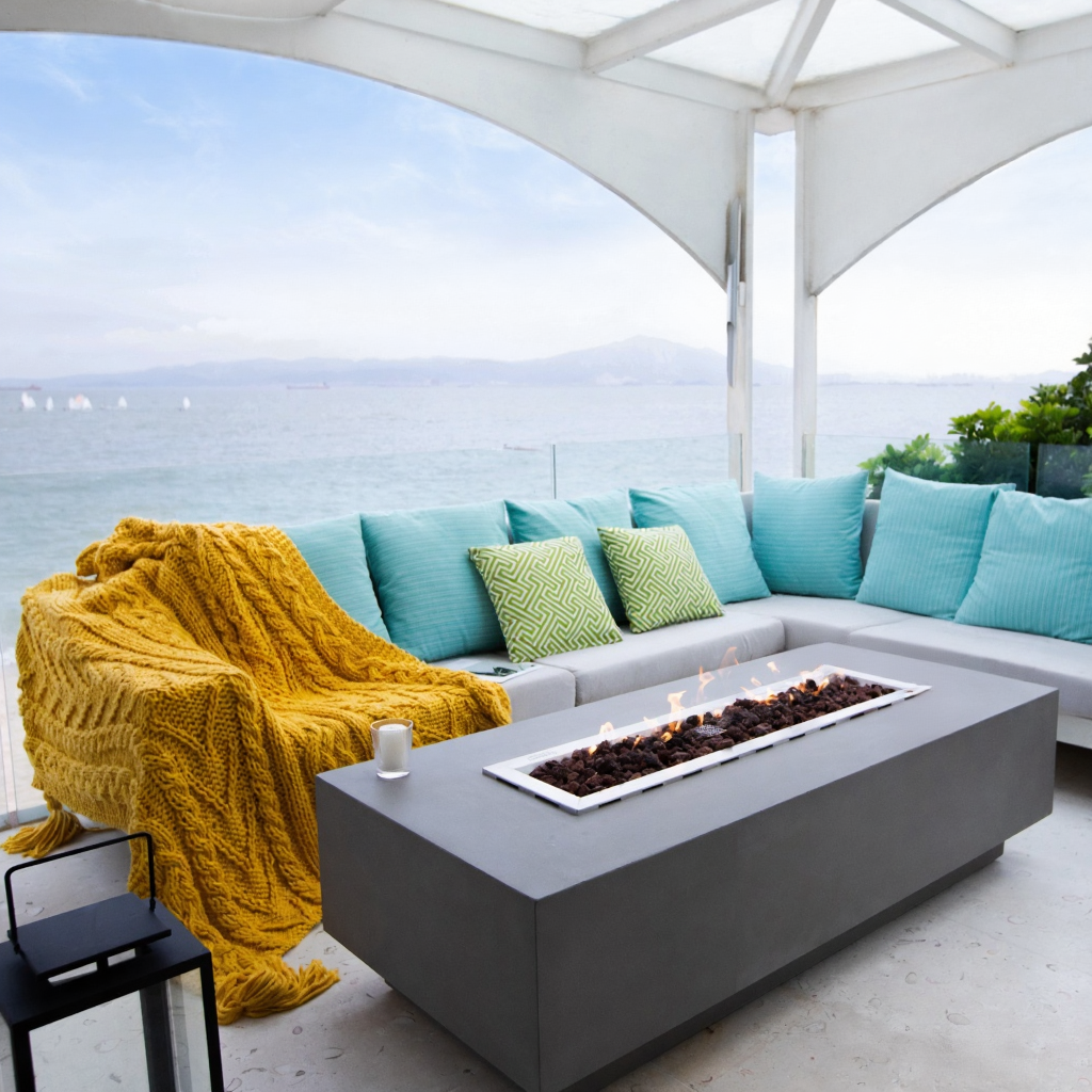 Elementi Granville Concrete Outdoor Fire Table