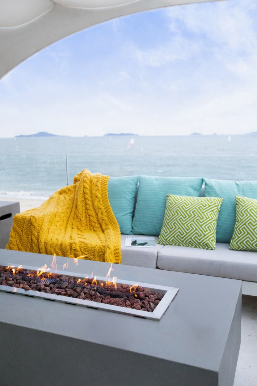 Elementi Granville Concrete Outdoor Fire Table