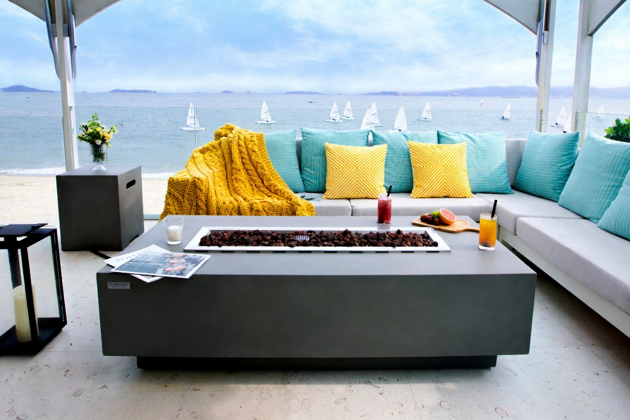Elementi Granville Concrete Outdoor Fire Table