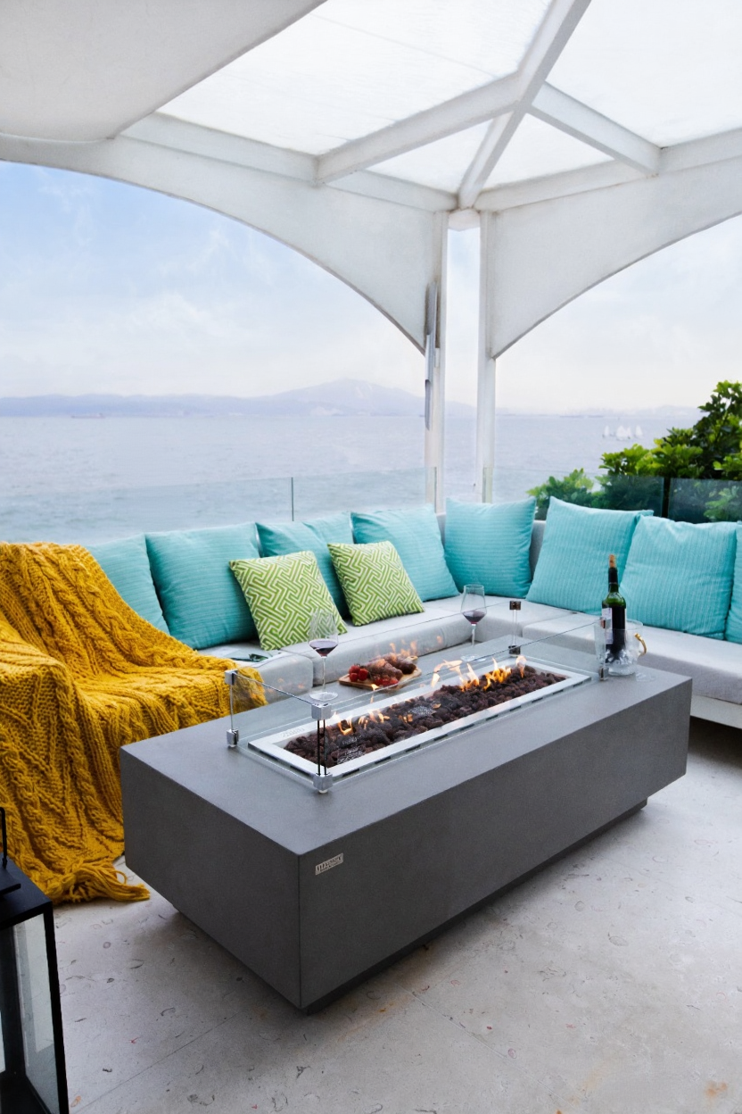 Elementi Granville Concrete Outdoor Fire Table