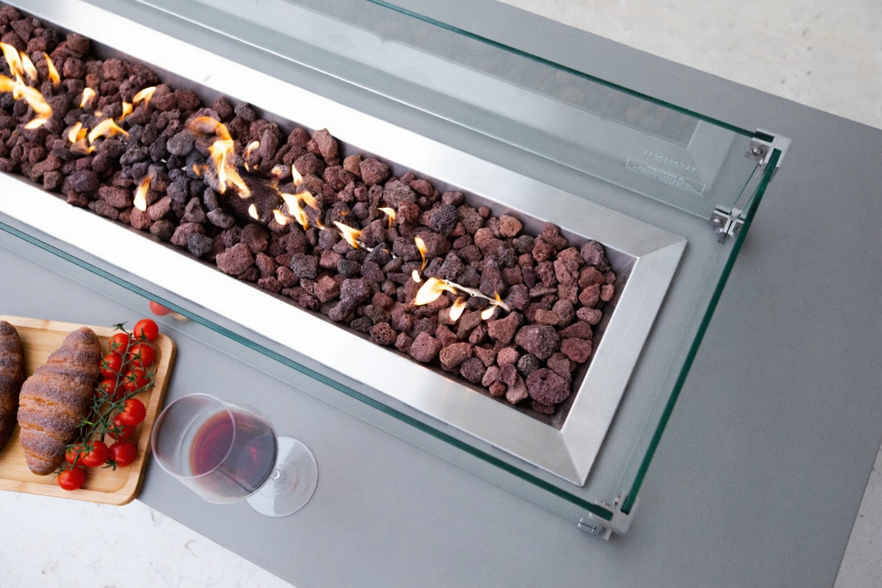 Elementi Granville Concrete Outdoor Fire Table