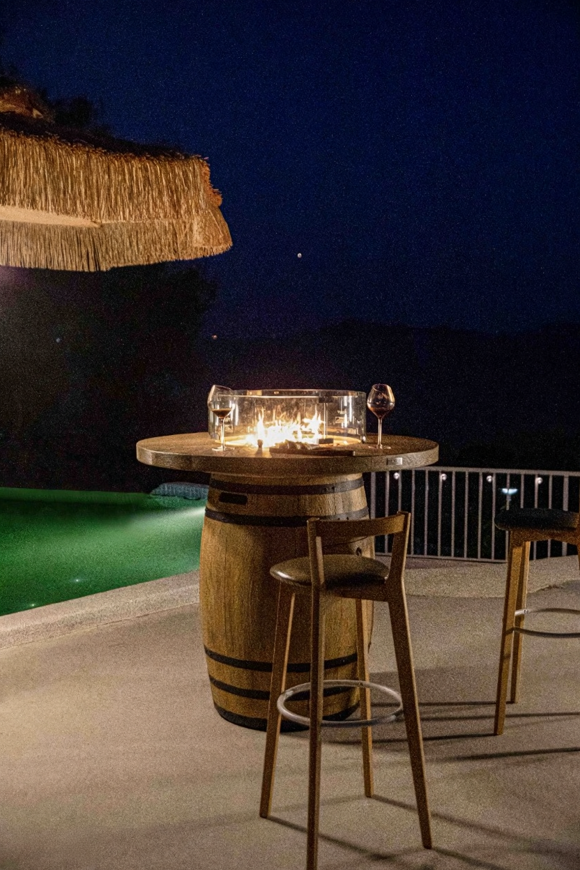 Elementi Lafite Barrel Outdoor Fire Table