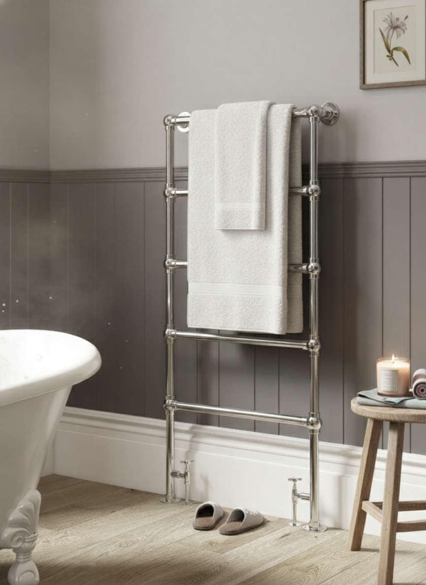 DQ Elveden Wall Mounted Steel Traditional Towel Rail