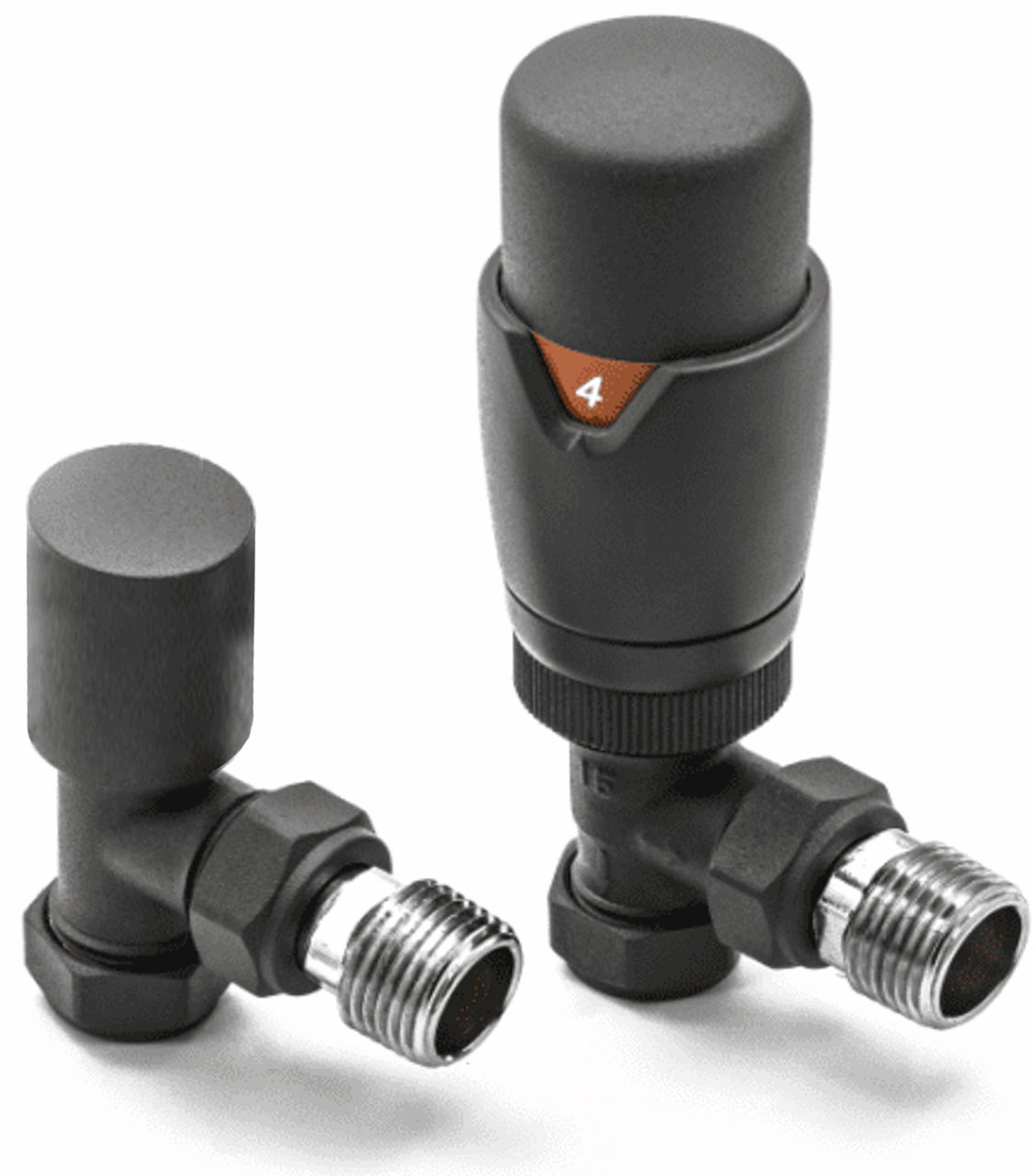 DQ Essential TRV Angled Radiator Valves | 7 colours