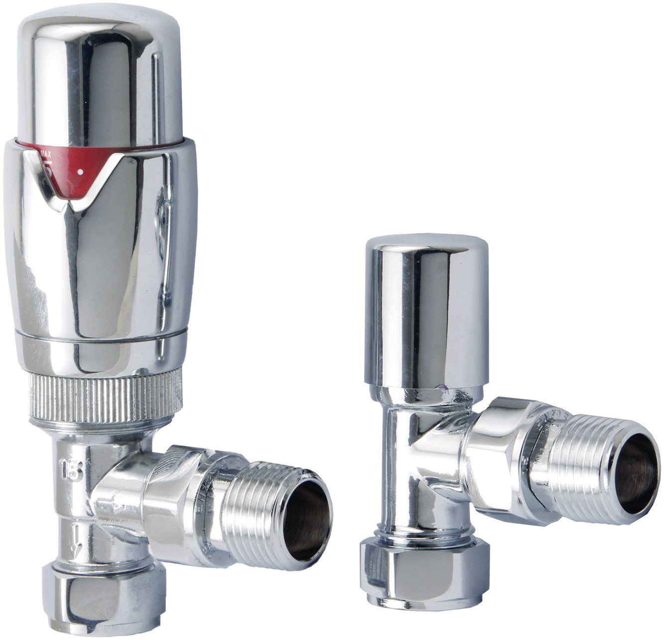 DQ Essential TRV Angled Radiator Valves | 7 colours
