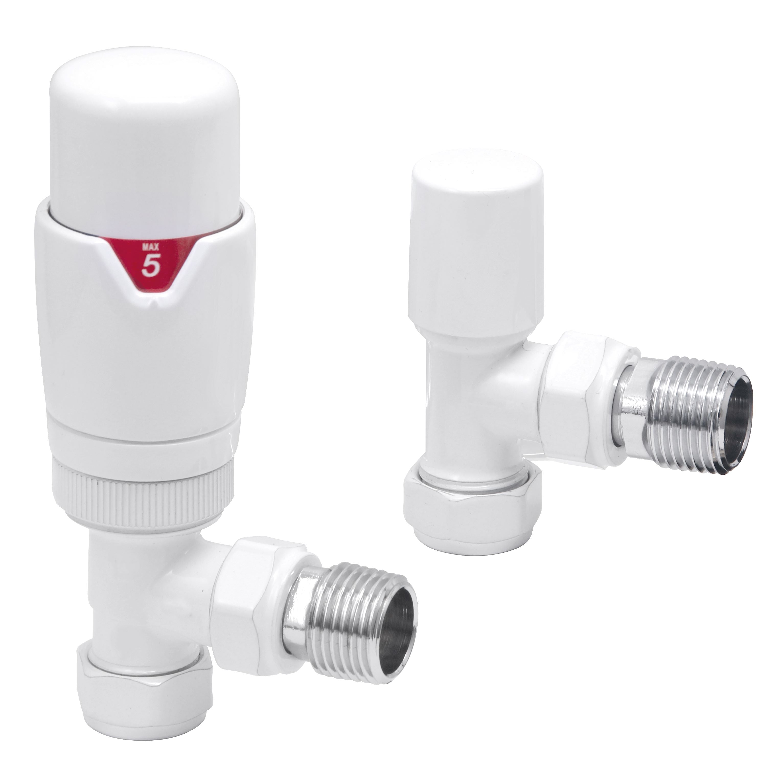 DQ Essential TRV Angled Radiator Valves | 7 colours