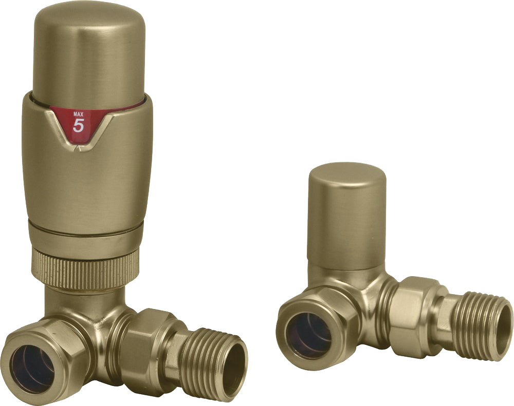 DQ Essential TRV Corner Radiator Valves | 7 colours
