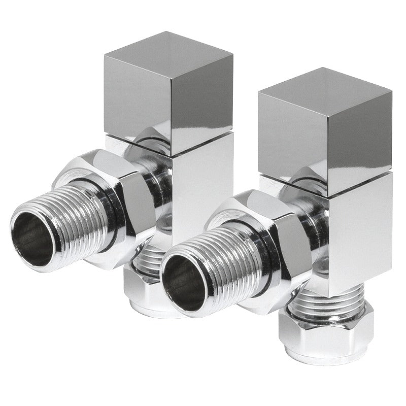 DQ Essential Square Angled Radiator Valves | 3 colours