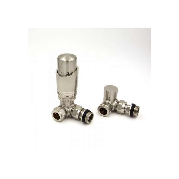 Eucotherm Deluxe TRV Valves Corner Nickel