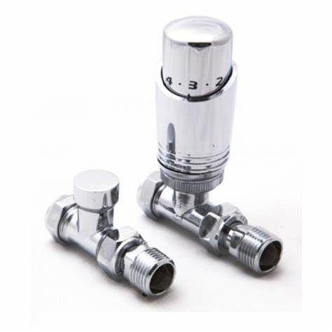 Eucotherm Deluxe TRV Valves Thermostatic Straight Chrome