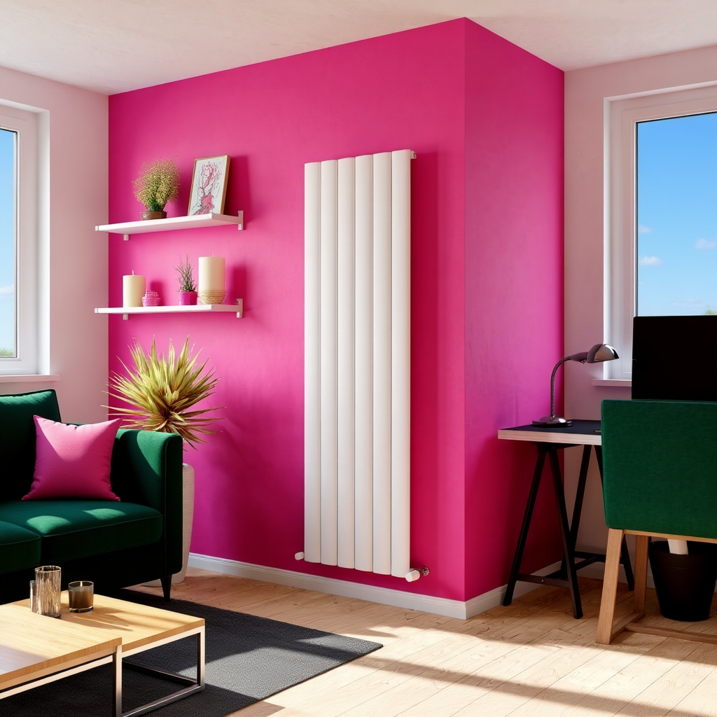 Eucotherm Saturn Vertical Designer Radiator | 2 colours, 3 sizes