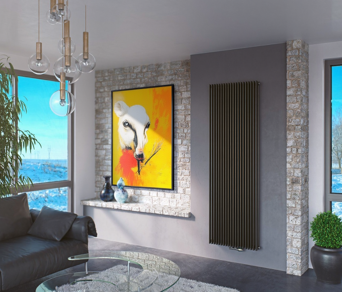 Eucotherm Corus Vertical Tube Designer Radiator | 2 colours, 3 sizes