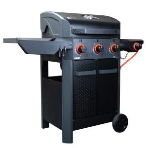 Halmo 4 Burner Family Gas Barbecue Including Side Burner - Ice Cold Spice | Black