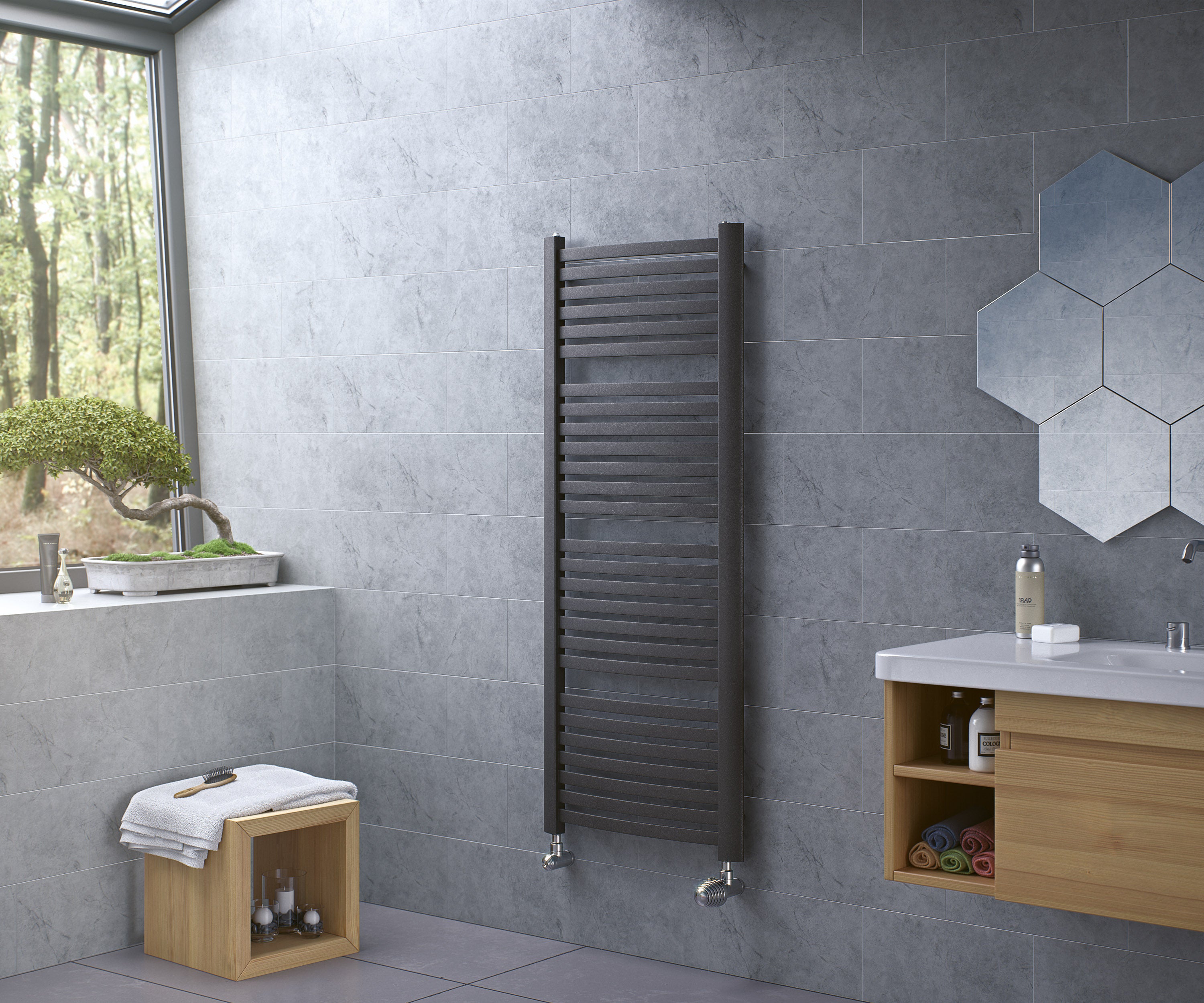 Eucotherm Fino Designer Heated Towel Rail | 2 colours, 5 sizes