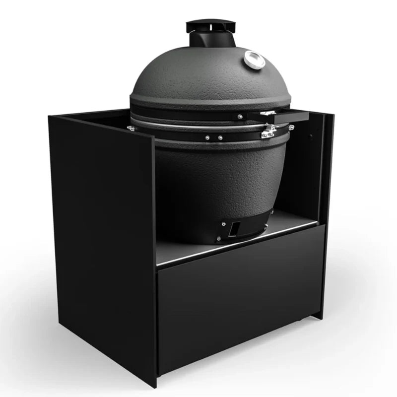 Fontana Ignes Outdoor Modular Kitchen – 4 Burner Gas BBQ, Fridge, 24″ Smart Kamado, and Double-Door Max Storage