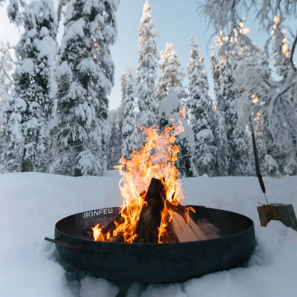 BonFeu BonBowl Corten Steel Fire Bowl Plus - Patio Heater - Ice Cold Spice | Ø60 Rusty Brown