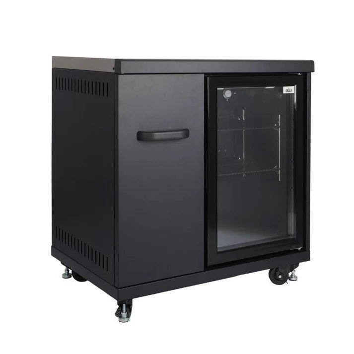 GRLLR Outdoor Kitchen - Kamado Station, Stove, Fridge and Sink - outdoor grill - Ice Cold Spice | Black GRLLR Ember Classic 22" Kamado