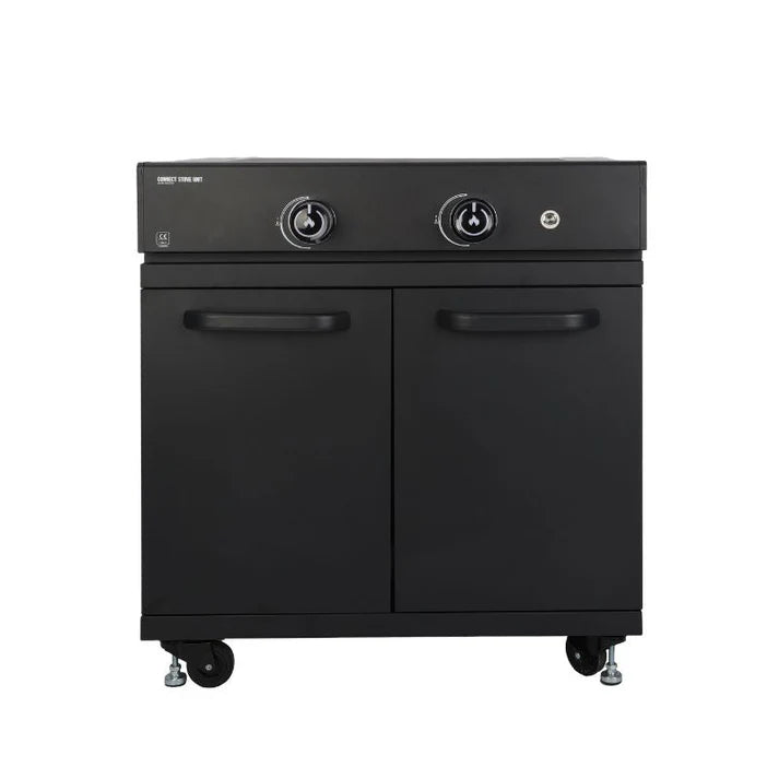 GRLLR Outdoor Kitchen with Stove, Fridge and Sink - outdoor grill - Ice Cold Spice | Black