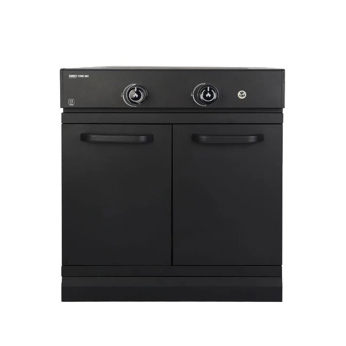 GRLLR Outdoor Kitchen with Stove, Fridge and Sink - outdoor grill - Ice Cold Spice | Black