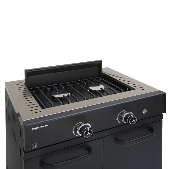 GRLLR Outdoor Kitchen with Stove, Fridge and Sink - outdoor grill - Ice Cold Spice | Black