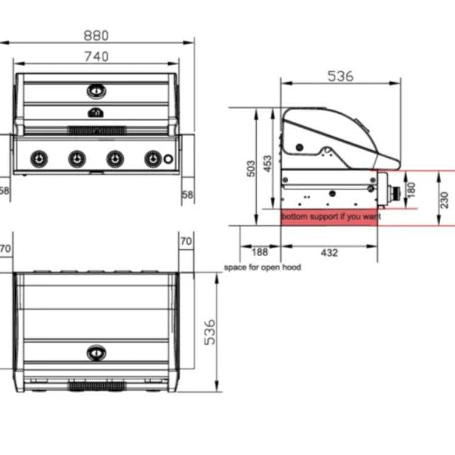 GRLLR Prime G4 Build - in Gas Barbecue - outdoor grill - Ice Cold Spice | Anthracite
