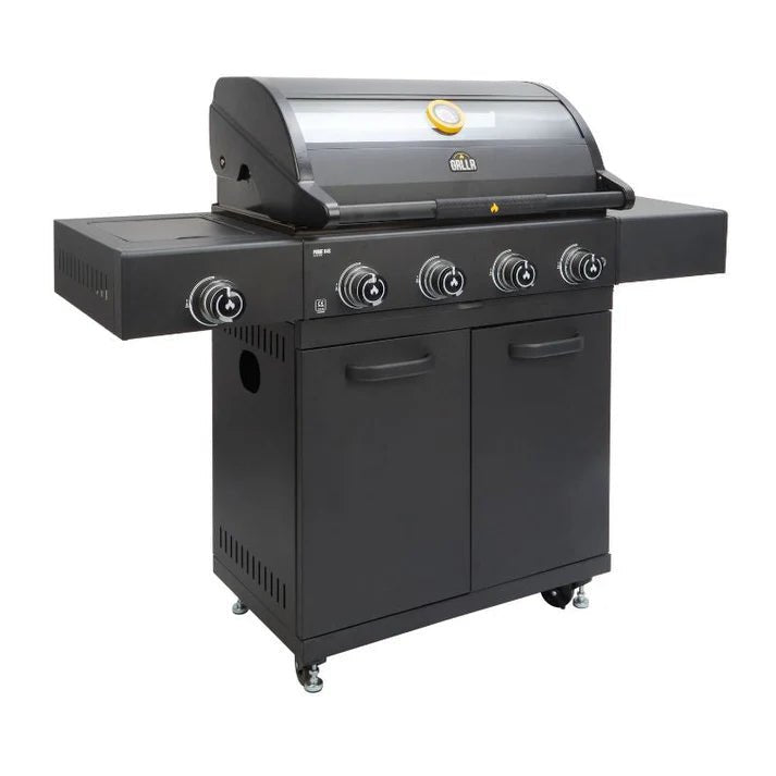 GRLLR Outdoor Kitchen - G4S 4 Burner BBQ, Fridge and Sink - outdoor grill - Ice Cold Spice | Black