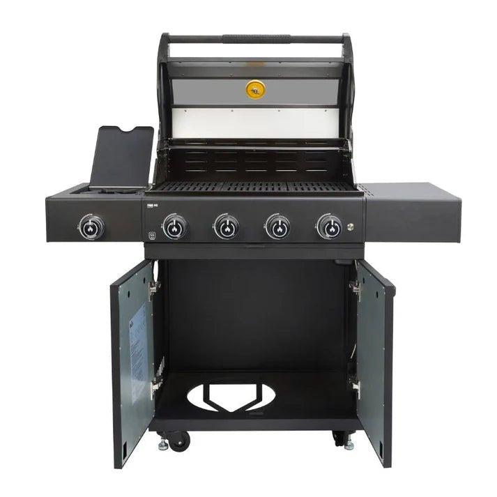 GRLLR Outdoor Kitchen - G4S 4 Burner BBQ, Fridge and Sink - outdoor grill - Ice Cold Spice | Black
