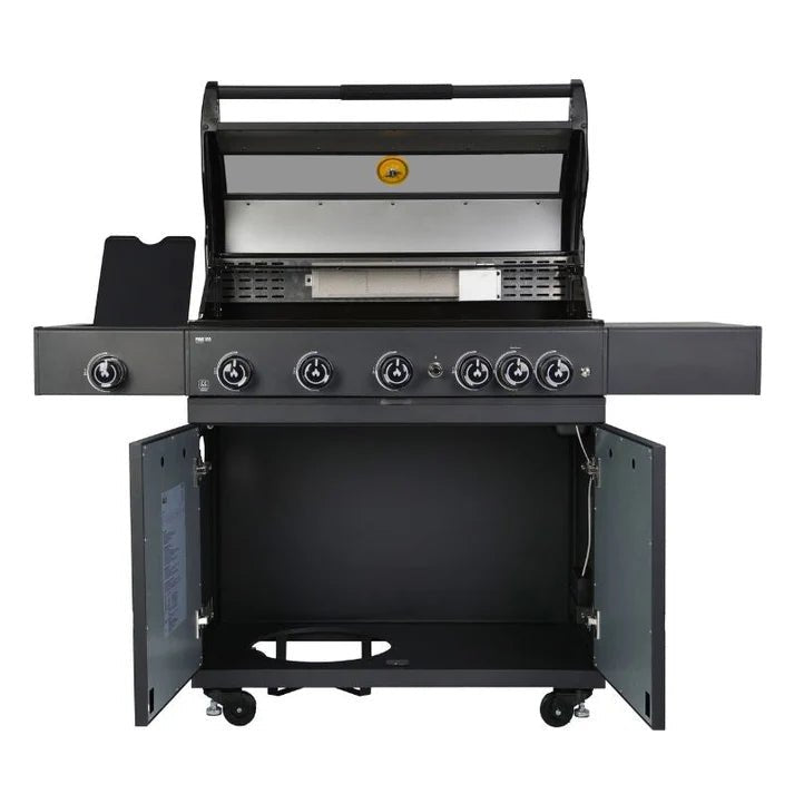 GRLLR Outdoor Kitchen - G5S 5 Burner BBQ, Fridge and Sink - outdoor grill - Ice Cold Spice | Black