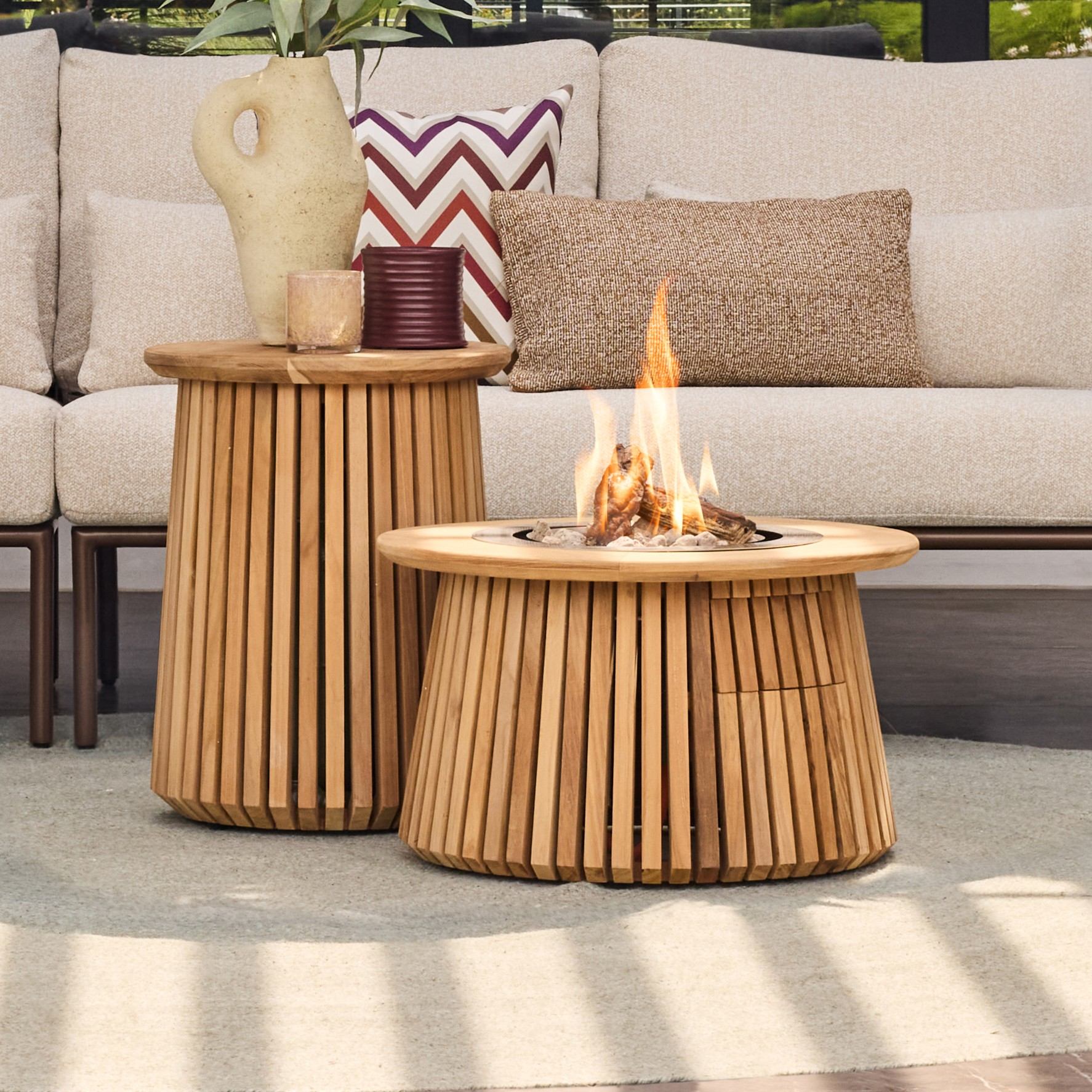 Happy Cocooning Lagune Round 60 Gas Fire Table