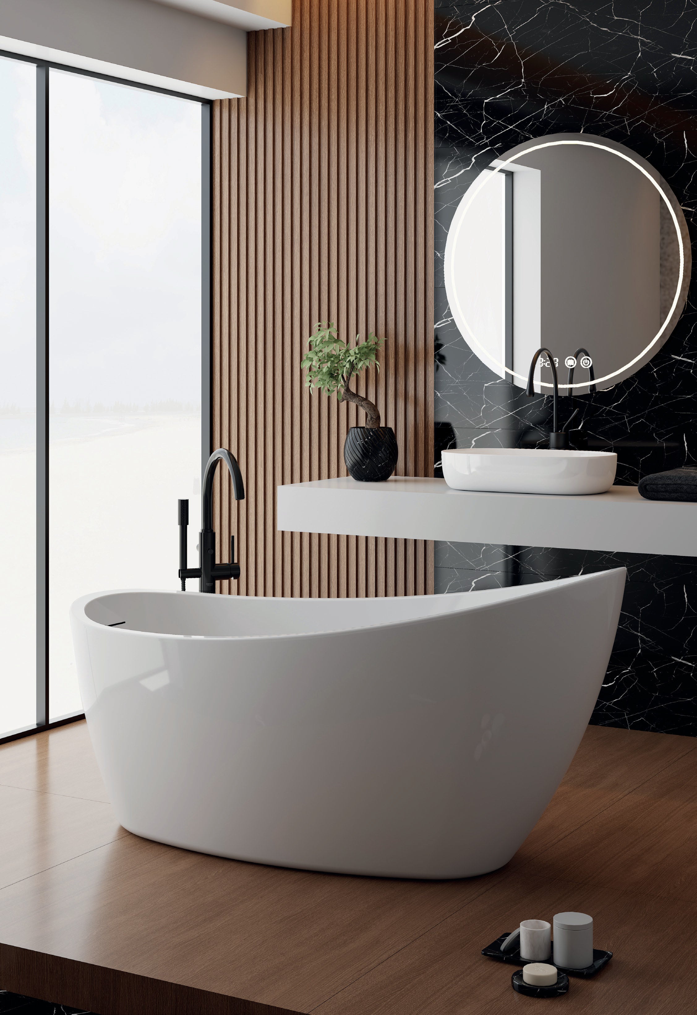 Vincent Alexander Hastings Oval Freestanding Slipper Bathtub
