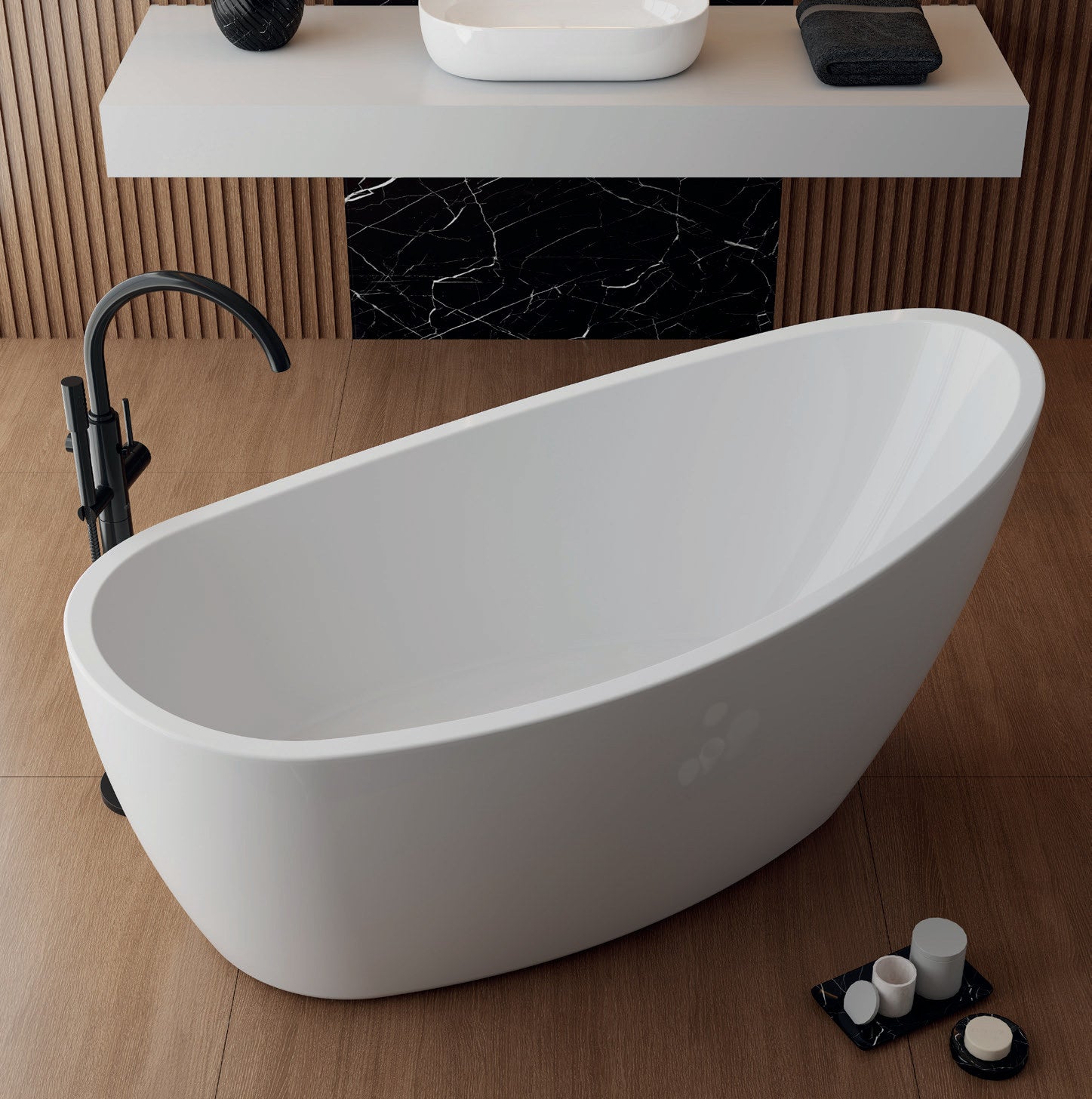 Vincent Alexander Hastings Oval Freestanding Slipper Bathtub